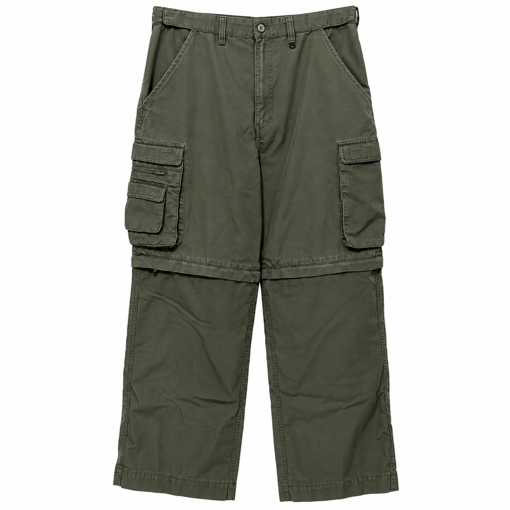 Boy Scouts of America Mens 34 Relaxed Convertible Cargo Pants Olive Zip Off